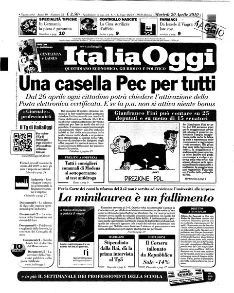 Italia oggi : quotidiano di economia finanza e politica